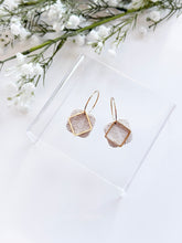 Load image into Gallery viewer, The Textured Square Hoops in Ivory White
