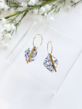 Load image into Gallery viewer, The B&W Leafy Vine Hoops (also in silver)