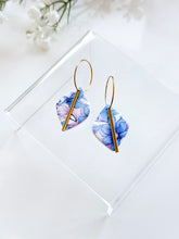 Load image into Gallery viewer, The Blue Watercolor Hoops (also in silver)