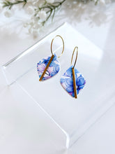 Load image into Gallery viewer, The Blue Watercolor Hoops (also in silver)