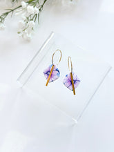 Load image into Gallery viewer, The Purple Watercolor Hoops (also in silver)