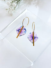 Load image into Gallery viewer, The Purple Watercolor Hoops (also in silver)