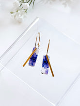 Load image into Gallery viewer, The Purple Flower Hoops (also in silver)