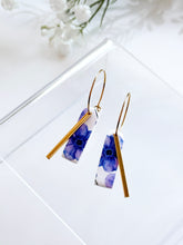 Load image into Gallery viewer, The Purple Flower Hoops (also in silver)