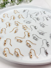 Load image into Gallery viewer, 18K Gold/Platinum Plated Brass Horse Eye Cubic Zirconia Hook with Vertical Loop