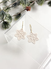 Load image into Gallery viewer, The Large Snowflake Hoops (also in silver)