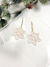 Load image into Gallery viewer, The Large Snowflake Hoops (also in silver)