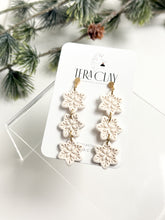 Load image into Gallery viewer, The Triple Snowflake Dangles (also in silver)