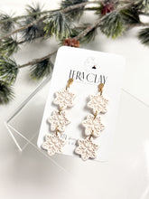 Load image into Gallery viewer, The Triple Snowflake Dangles (also in silver)