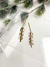 Load image into Gallery viewer, The Christmas Pattern Skinny Hoops (also in silver)