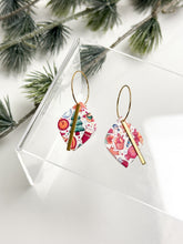 Load image into Gallery viewer, The Christmas Pattern #2 Hoops (also in silver)