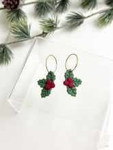 Load image into Gallery viewer, The Holly Berry Hoops (also in silver)