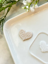 Load image into Gallery viewer, Floral Heart Acrylic Texture Tile | Acrylic Embossing Stamp