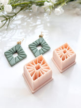 Load image into Gallery viewer, Rhombus Detailed Donut Polymer Clay Cutter with Drill Guides