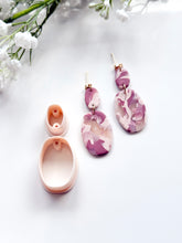Load image into Gallery viewer, Oval Duo Set Polymer Clay Cutters with Drill Guides
