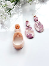 Load image into Gallery viewer, Oval Duo Set Polymer Clay Cutters with Drill Guides