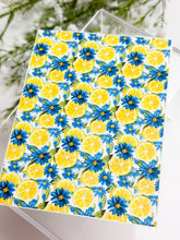 Load image into Gallery viewer, Transfer Paper 688 Lemon & Blue Flowers | Image Water Transfer