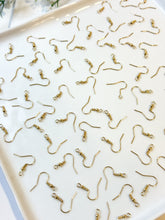 Load image into Gallery viewer, 18K Gold Plated Surgical Stainless Steel Fish Hooks 50pcs/bag