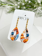 Load image into Gallery viewer, The Orange & Blue Long Dangles