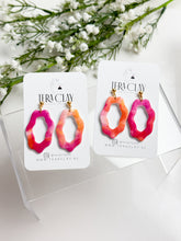 Load image into Gallery viewer, The Pink Marble Skinny Ovals (also in silver)