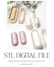 Load image into Gallery viewer, -STL Digital File- Long Oval Embedded Polymer Clay Cutter PCC1776