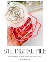 Load image into Gallery viewer, -STL Digital File- Rose Trinket Dish Clay Cutter PCC1412