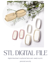 Load image into Gallery viewer, -STL Digital File- Rounded Rectangle Embedded Polymer Clay Cutter PCC1796