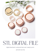 Load image into Gallery viewer, -STL Digital File- Rounded Square Embedded Polymer Clay Cutter PCC1774