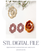 Load image into Gallery viewer, -STL Digital File- Wavy Oval Donut Polymer Clay Cutter PCC1795