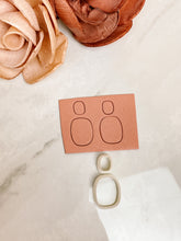 Load image into Gallery viewer, Organic Rounded Rectangular Duo Dangle Polymer Clay Cutter Set