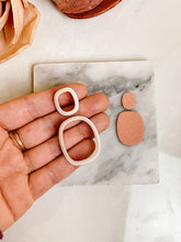 Load image into Gallery viewer, Organic Rounded Rectangular Duo Dangle Polymer Clay Cutter Set