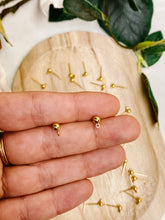 Load image into Gallery viewer, 18K Gold Plated Surgical Stainless Steel Ball End Posts 50pcs/bag