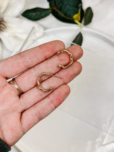 Load image into Gallery viewer, Gold-Plated Rounded Bamboo Hoops