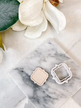 Load image into Gallery viewer, Baroque Square Lined Polymer Clay Cutter