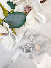 Load image into Gallery viewer, Pointy Window Frame Lined Polymer Clay Cutter