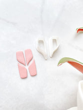 Load image into Gallery viewer, Rectangular Organic Dual Dangle Mirrored Set Polymer Clay Cutters