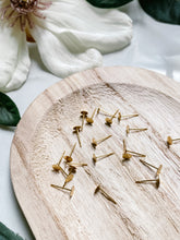 Load image into Gallery viewer, 18K Gold Plated Surgical Stainless Steel Earring Flat Stud Posts 50pcs/bag