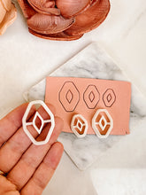 Load image into Gallery viewer, Rhombus Geometric Donut Polymer Clay Cutter