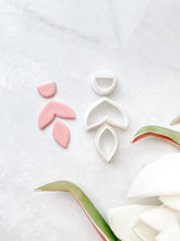 Load image into Gallery viewer, Triple Floral Dangle Set Polymer Clay Cutter