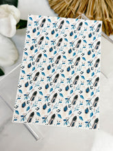 Load image into Gallery viewer, Transfer Paper 069 Feathers in Blue | Floral Image Water Transfer