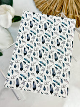 Load image into Gallery viewer, Transfer Paper 081 Dark Neutral Feathers | Floral Image Water Transfer