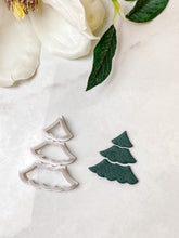 Load image into Gallery viewer, Christmas Tree Triple Dangle Set Polymer Clay Cutters