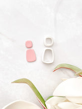 Load image into Gallery viewer, Rectangular Dual Rounded Dangle Set Polymer Clay Cutters