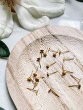 Load image into Gallery viewer, 18K Gold Plated Surgical Stainless Steel Earring Flat Stud Posts 50pcs/bag
