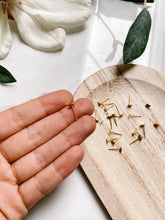 Load image into Gallery viewer, 18K Gold Plated Surgical Stainless Steel Earring Flat Stud Posts 50pcs/bag