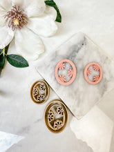 Load image into Gallery viewer, Floral Oval with Cutout Polymer Clay Cutter