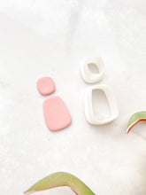 Load image into Gallery viewer, Rectangular Dual Rounded Dangle Set Polymer Clay Cutters