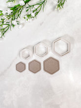 Load image into Gallery viewer, Framed Hexagon Polymer Clay Cutter