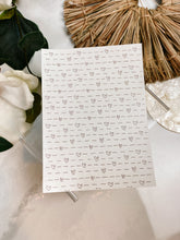 Load image into Gallery viewer, Transfer Paper 017 Heart Lines | Valentine’s Image Water Transfer