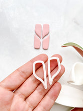 Load image into Gallery viewer, Rectangular Organic Dual Dangle Mirrored Set Polymer Clay Cutters